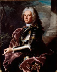 Retrato de Giovanni (Gian) Francesco II Brignole Sale (Jean Francois II Brignole-Sale) (1695-1760) Doge of Genes e Embaixador da República de Genes na França sob a pintura Luís XV de Hyacinthe Rigaud (1659-1743) 1737-1739 Dim. 101,5x80,2 cm Genes,