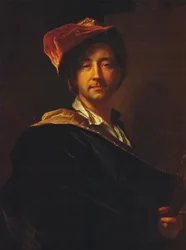 Francês:  Autoportrait au turban Autorretrato com turbante