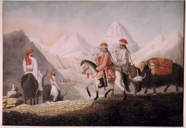 William Moorcroft e Hearsey a caminho do lago Mansarowar (Tibete) 1812