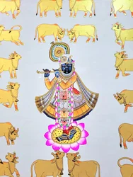 Krishna entre vacas douradas