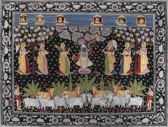 Krishna, as Gopis e as vacas