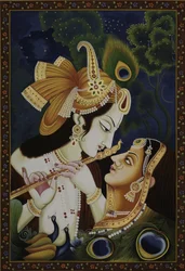 Flauta de Krishna e Radha