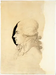 Portrait du comte Nikolai Petrovitch Roumiantsev (ou Romanzov) (1754-1826) - Oeuvre de I-I Haacke (Haake) (actif 1750-1800), fin des annees 1780 - Portrait of Count Nikolay Petrovich Rumyantsev (1754-1826) - Caneta, pincel, tinta sobre papel de I-I Haacke 