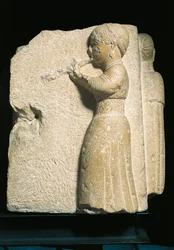 Espanha, Osuna (Urso), Bas-relief representando um jogador de aulos