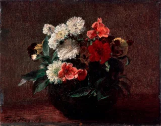 Flores em um vaso de barro, 1883.