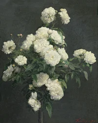 Ainda vida de peônias brancas, 1870
