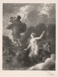 Crepúsculo dos deuses: Siegfried e as donzelas do Reno, 1897.