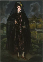 Retrato de Anita Ramírez de preto