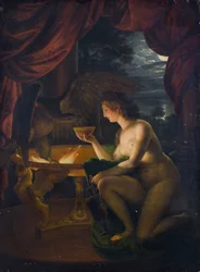 Hebe rega a águia de Zeus com néctar
