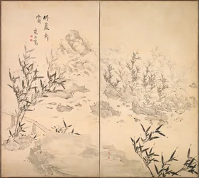 Bambu em bom tempo depois da chuva, meados de 1700.