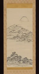 Monte Fuji, com vista para Tago no Ura Bay
