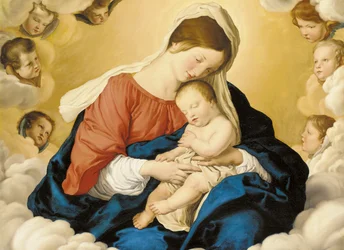 A Madonna e a Criança na Glória com Querubins