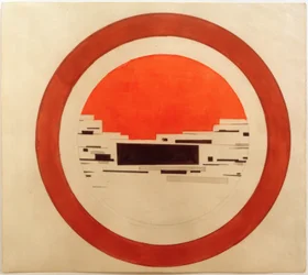 Desenho de uma pintura suprematista para porcelana
