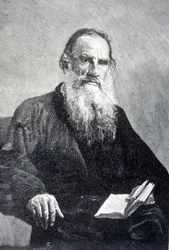 Retrato de Leon Tolstoi, século XX (gravura)