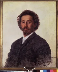 Auto-retrato. Pintura por Ilya Yefimovich Repin (Ilia Repine) (1844-1930), óleo sobre tela