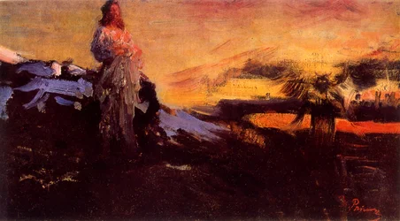 Segue-me. Satanás" 1895. por Ilya Repine. (18441930). Pintor russo. Óleo sobre tela