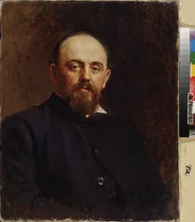 Retrato de Savva Mamontov (1841-1918), fundador da primeira ópera privada russa. Pintura de Ilya Yefimovich Repin (Ilia Repin) (1844-1930), óleo sobre tela