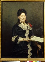 Retrato do cantor de ópera A. Molas (1845-1929). Pintura por Ilya Yefimovich Repin (Ilia Repine) (1844-1930), óleo sobre tela