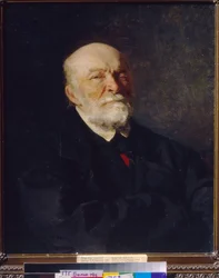 Portrait Of The Scientist, Doctor And Pedagogue N.I.Pirogov (1810-1881). Pintura por Ilya Yefimovich Repin (Ilia Repine) (1844-1930), óleo sobre tela