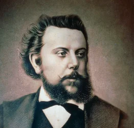 Retrato do compositor russo Modest Mussorgsky (Toropets