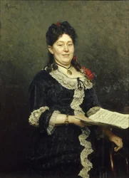 Retrato da cantora de ópera Alexandra Molas 1845-1929, 1883