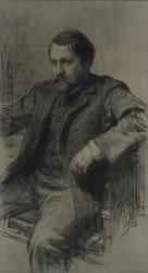 Retrato do pintor Valentin Alexandrovich Serov 1865-1911, 1901