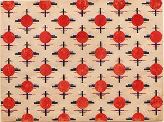 Padrão suprematista. Design de tecido, ca 1921