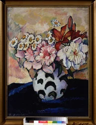 Bouquet de fleurs (Bando de flores). Peinture de Ilya Ivanovich Mashkov (Ilya Makhkov, Matchkov) (1881-1944), huile sur toile