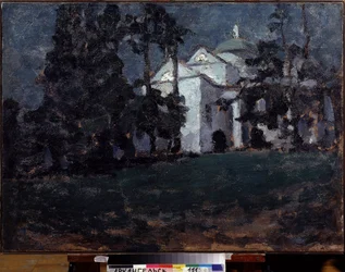 Casa Num Parque. Pintura de Ilya Ivanovich Mashkov (Ilia Machkov, Matchkov) (1881-1944), óleo sobre tela
