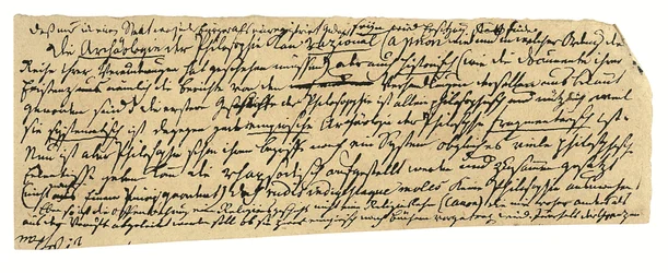 Manuscrito autógrafo, em alemão, notas sobre filosofia e a Universidade de Königsberg (caneta e tinta sobre papel)