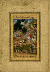 Juventude em cativeiro sendo apresentada a um príncipe montado, c. 1605