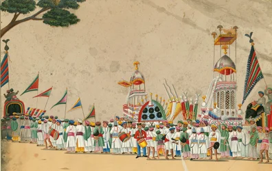 Procissão do festival, c. 1800