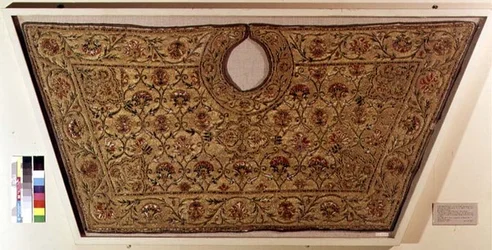 Sela de algodão bordada, Hyderabad, Andhra Pradish, século XVII