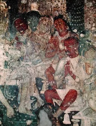 Grupo de figuras, do interior da Caverna 16 (fresco)