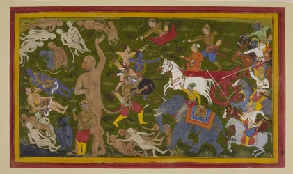 Indrajit subjuga Rāma e os seus aliados; Hanumān parte em busca de ervas curativas