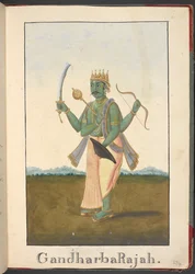 Rei dos Gandharvas, os músicos celestiais