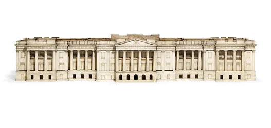 Maquete do Palácio Hazarduari, Murshidabad, c.1835 (marfim e madeira) (ver também 1679664-5)