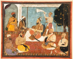 Muhammad Adil Shah Seleciona uma joia, c.1650 (aguarela opaca e ouro sobre papel)