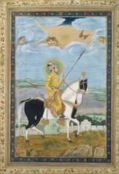 Retrato de Shah Jahan a cavalo