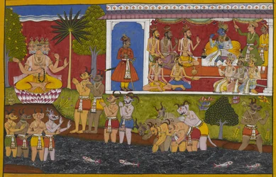 Rāma ouve de Agastya as origens dos rākṣasas, começando com a criação de Prajāpati