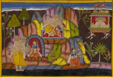 Rāvaṇa apodera-se de Vedavatī, que o amaldiçoa e jura causar a sua queda como Sītā
