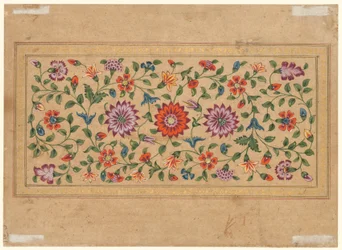 Rolagem de videiras florais, 1755