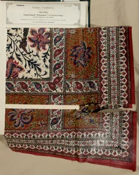 Pequena palampa de vidro ou amostra de cobertura de cama de Masulipatam em Madras, da Coleção de Fabricantes Têxteis da Índia, de John Forbes Watson, publicada em 1866