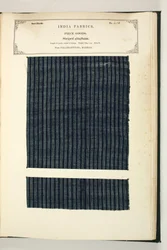 Guingão listrado, Palamcottah, Madras, Piece Goods, da Coleção de Fabricantes Têxteis da Índia, de John Forbes Watson, publicado em 1866