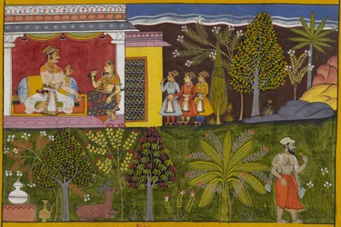 Sukeśa ganha a soberania sobre os rākṣasas através da penitência e é mostrado com a sua família