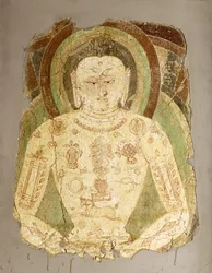Buda Vairochana, de Balawaste, séc. VII-VIII (pintura mural)