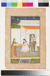 Vilaval Ragini de Hindol, c.1745 (aquarela opaca e ouro sobre papel, montado em página de álbum)