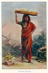 Nativos da Índia: Melon Seller (foto colorida)