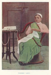 Nativos da Índia: Parsee Lady (foto colorida)