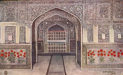Shish Mahal, Forte de Agra (fotografia a cores)
